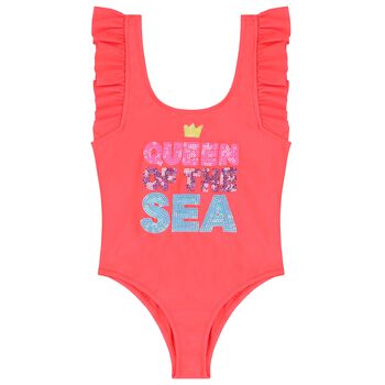 Girls Coral Sequins Swimsuit