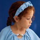 Girls Blue Crepe Headband, 2, hi-res