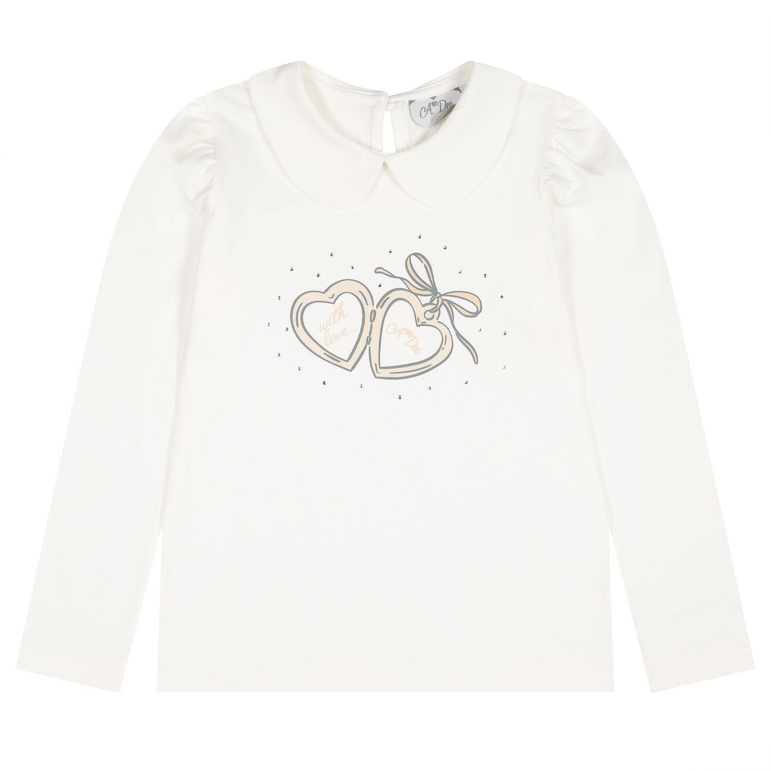 Girls Ivory Heart Skirt Set, 1, hi-res