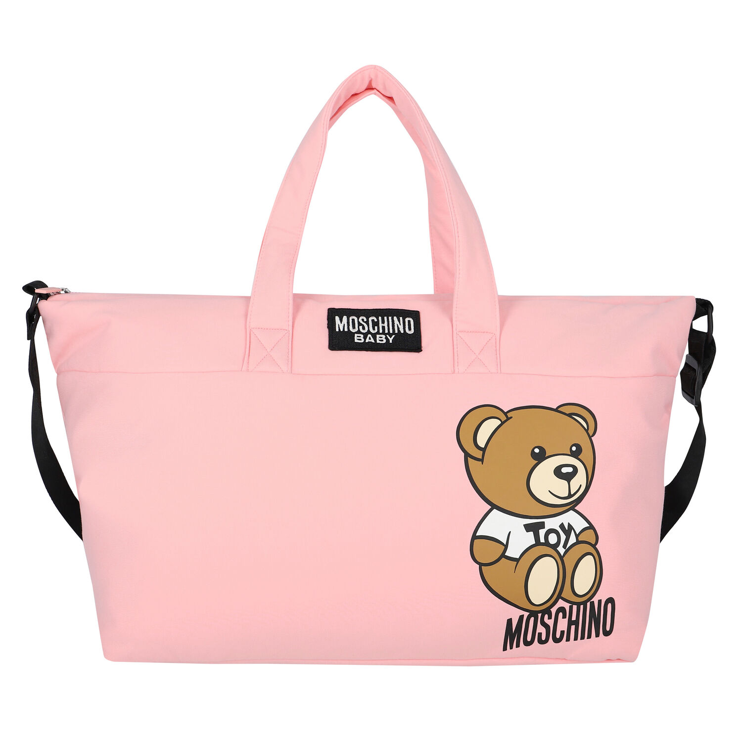 Pink Teddy Bear Logo Baby Changing Bag, 4, hi-res