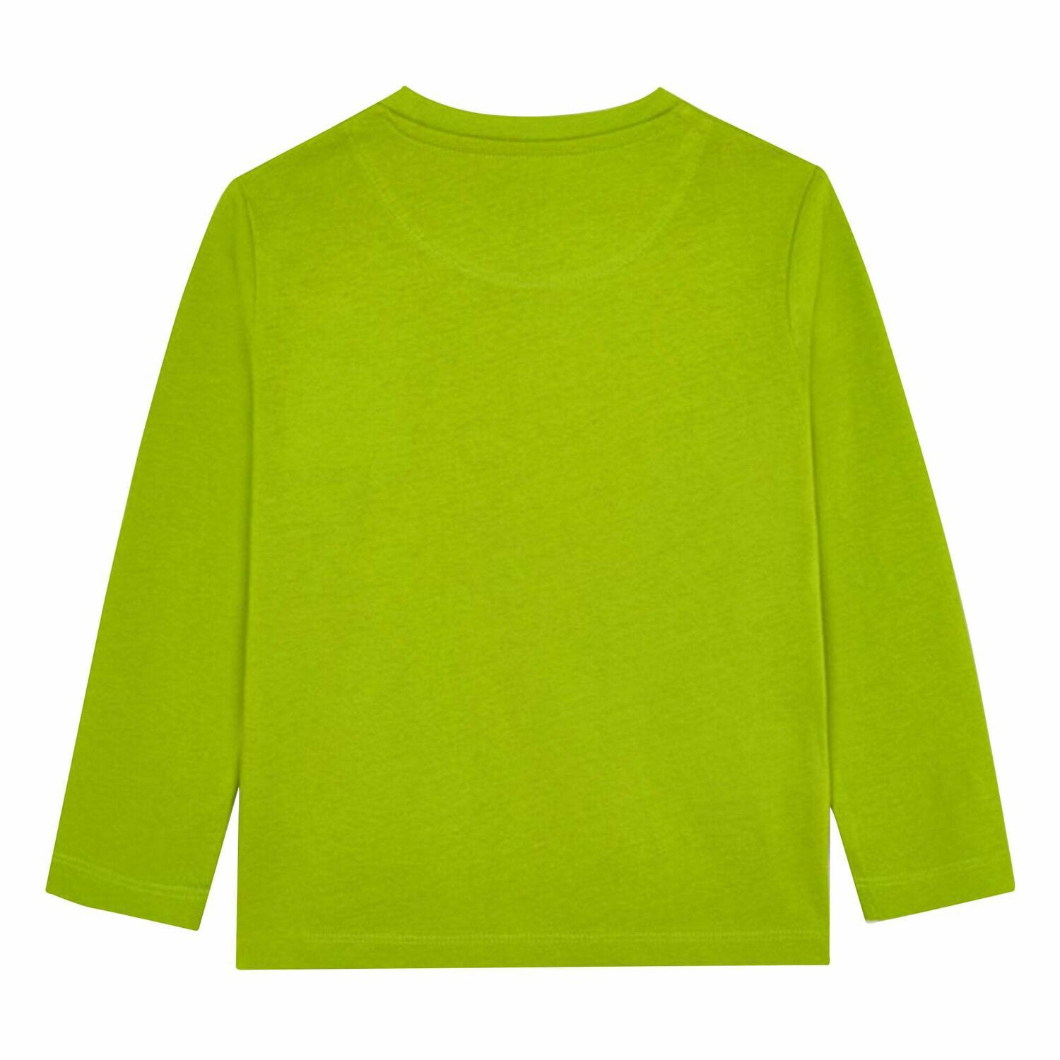 Boys Green Skater Long Sleeve Top, 1, hi-res