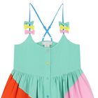 Girls Multi-Coloured Bow Dress, 1, hi-res