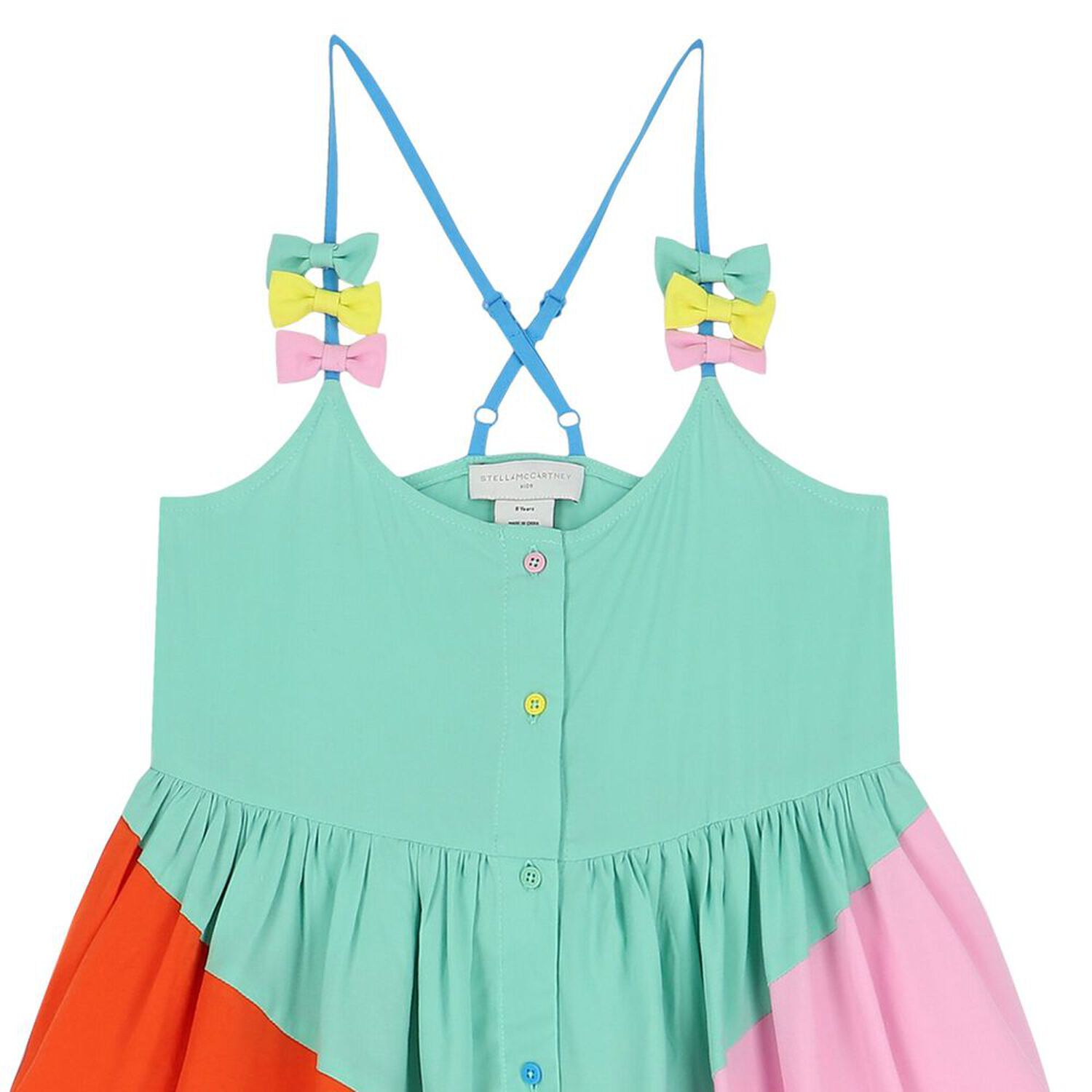 Girls Multi-Coloured Bow Dress, 1, hi-res image number null