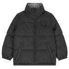 Boys Black & Green Tartan Reversible Puffer Jacket , 1, hi-res