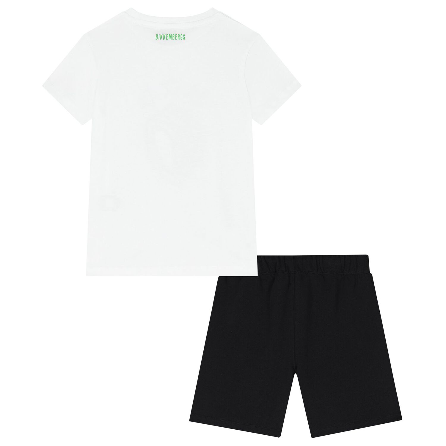 Boys White & Black Logo Shorts Set, 1, hi-res image number null