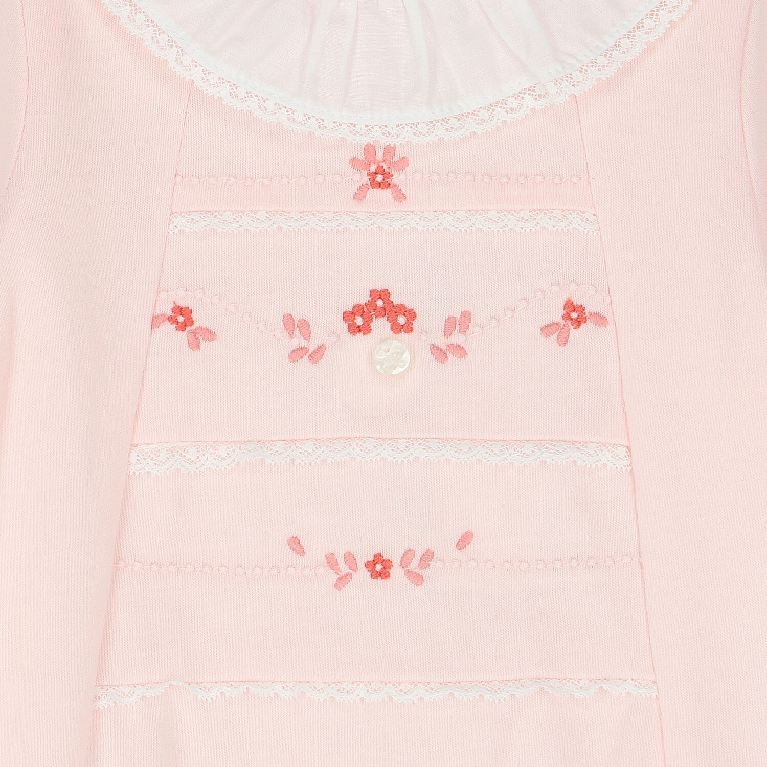 Baby Girls Pink Floral Babygrow, 1, hi-res