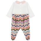 Baby Girls Multi-Coloured Zig Zag Babygrow Gift Set, 1, hi-res