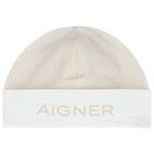 White Teddy Bear Logo Babygrow Set, 1, hi-res