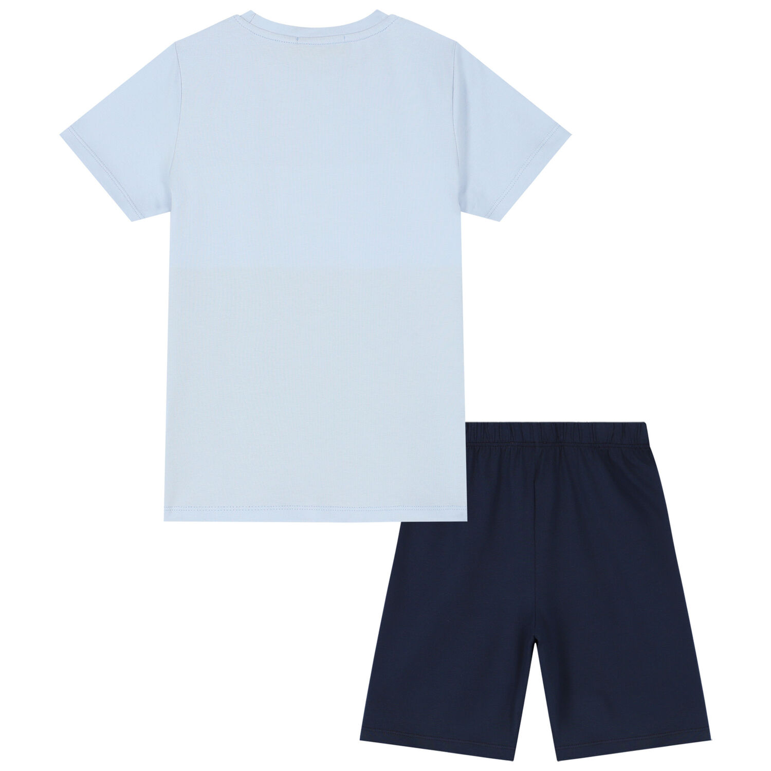 Boys Blue & Navy Logo Pyjamas, 1, hi-res
