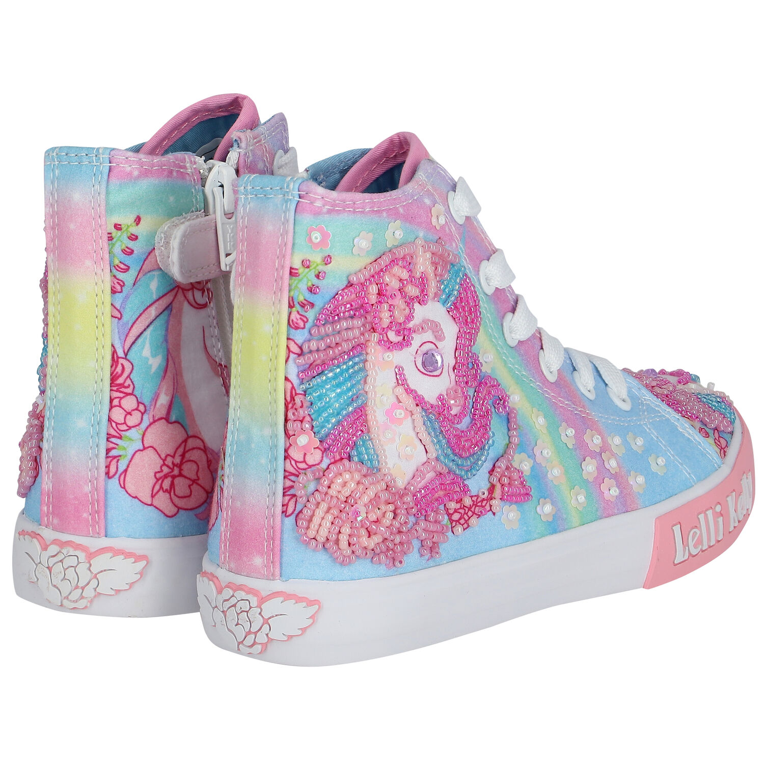 Girls Multi-Colored Unicorn Trainers, 1, hi-res