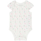 Baby Girl White & Pink Dungaree Set, 1, hi-res