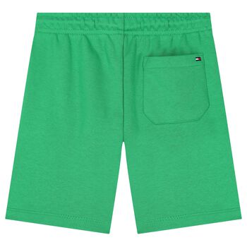 Boys Green Logo Shorts