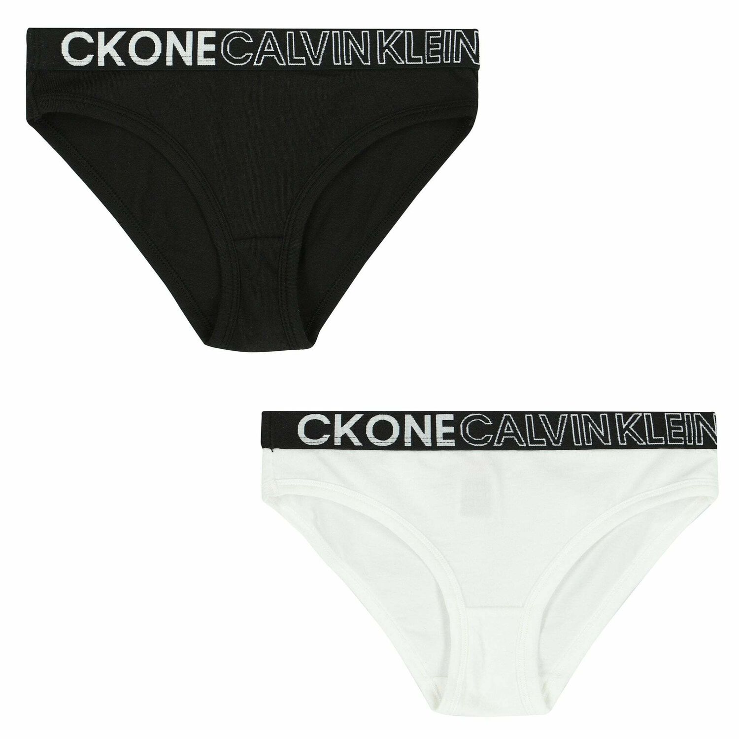 Girls White & Black Bikini Brief (2 Pack), 2, hi-res image number null