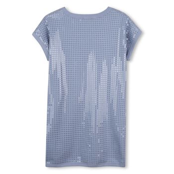 Girls Blue Sequin Dress