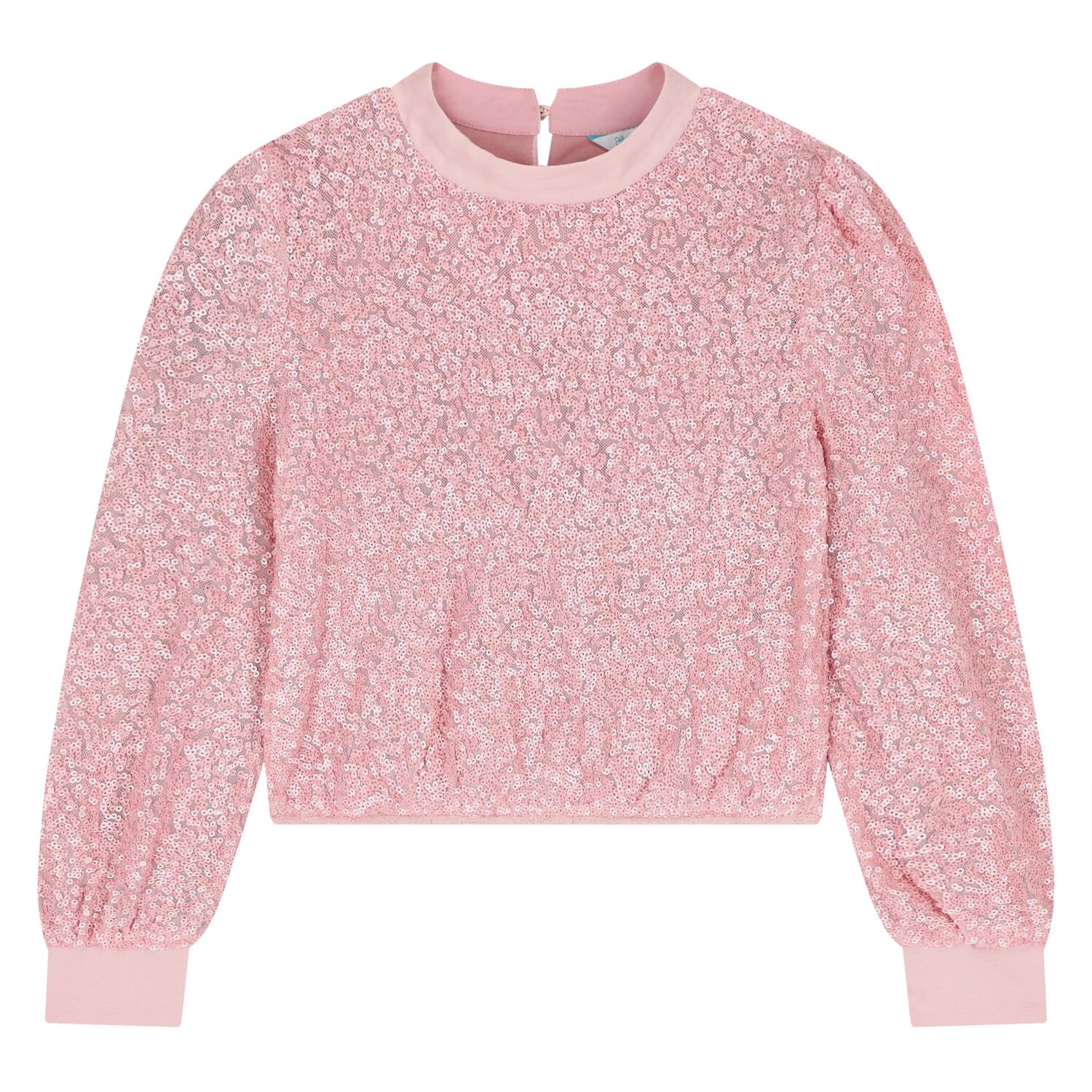 Girls Metallic Pink Sequin Skirt Set, 1, hi-res