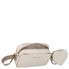 Girls Ivory & Gold Logo Shoulder Bag, 1, hi-res