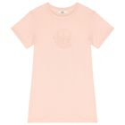 Girls Pink Logo Dress, 1, hi-res