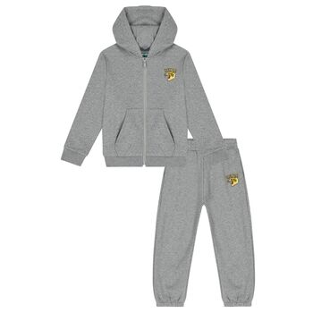 Boys Grey Tiger Logo Tracksuit