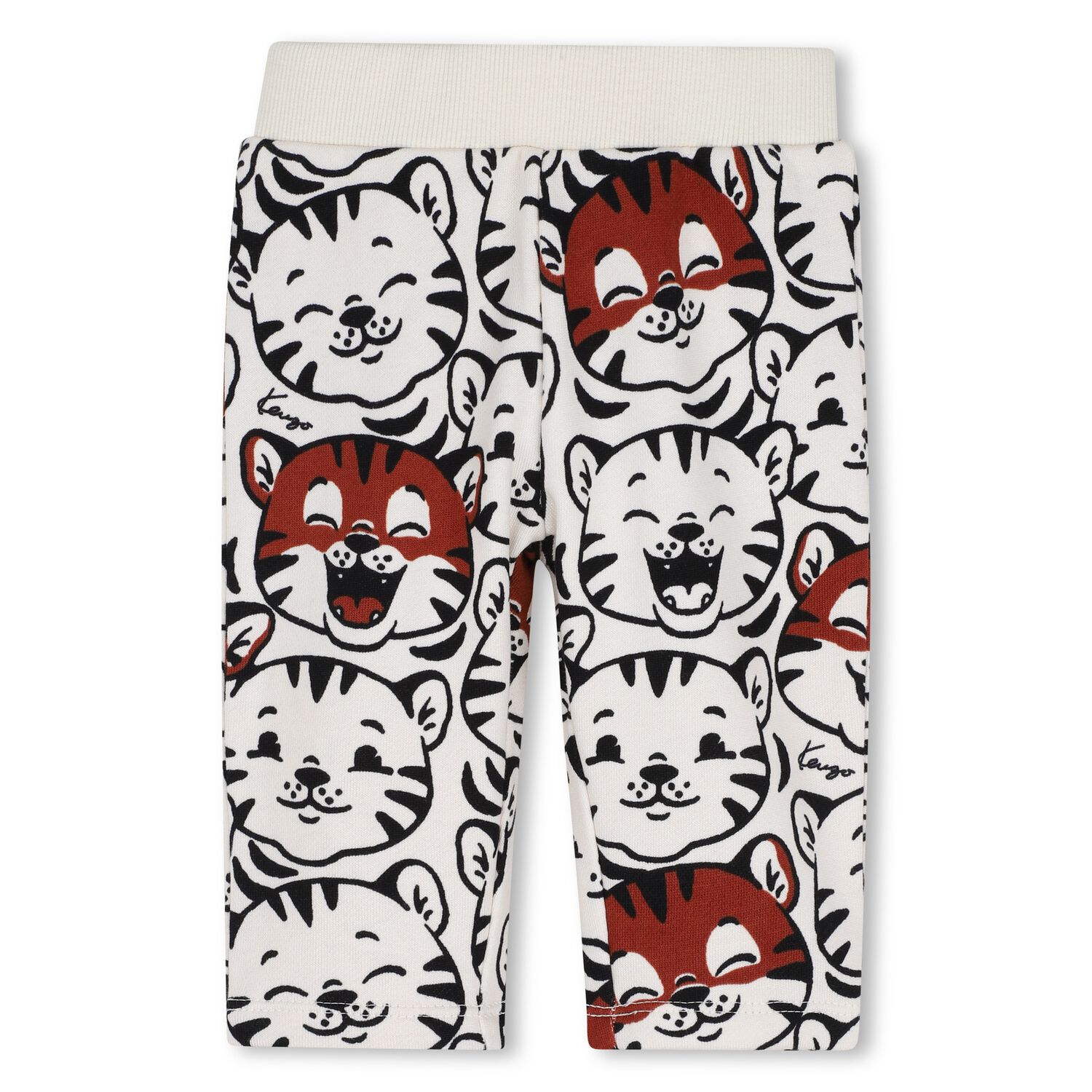 Younger Boys White Tiger Joggers, 1, hi-res