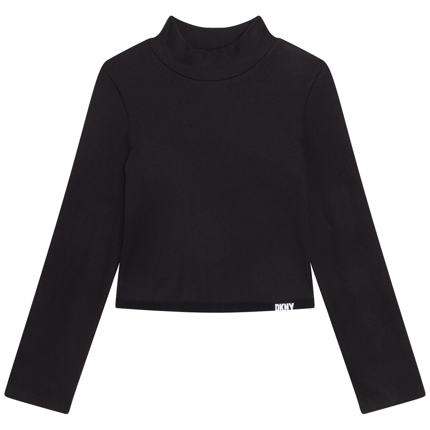 Girls Black Logo Long Sleeve Top, 1, hi-res image number null