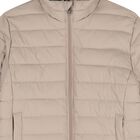 Boys Beige Logo Puffer Jacket, 1, hi-res