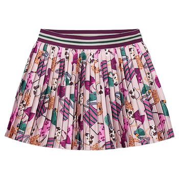 Girls Multi-Coloured Pleated Skirt