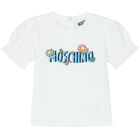 Younger Girls White Floral & Logo T-Shirt, 1, hi-res
