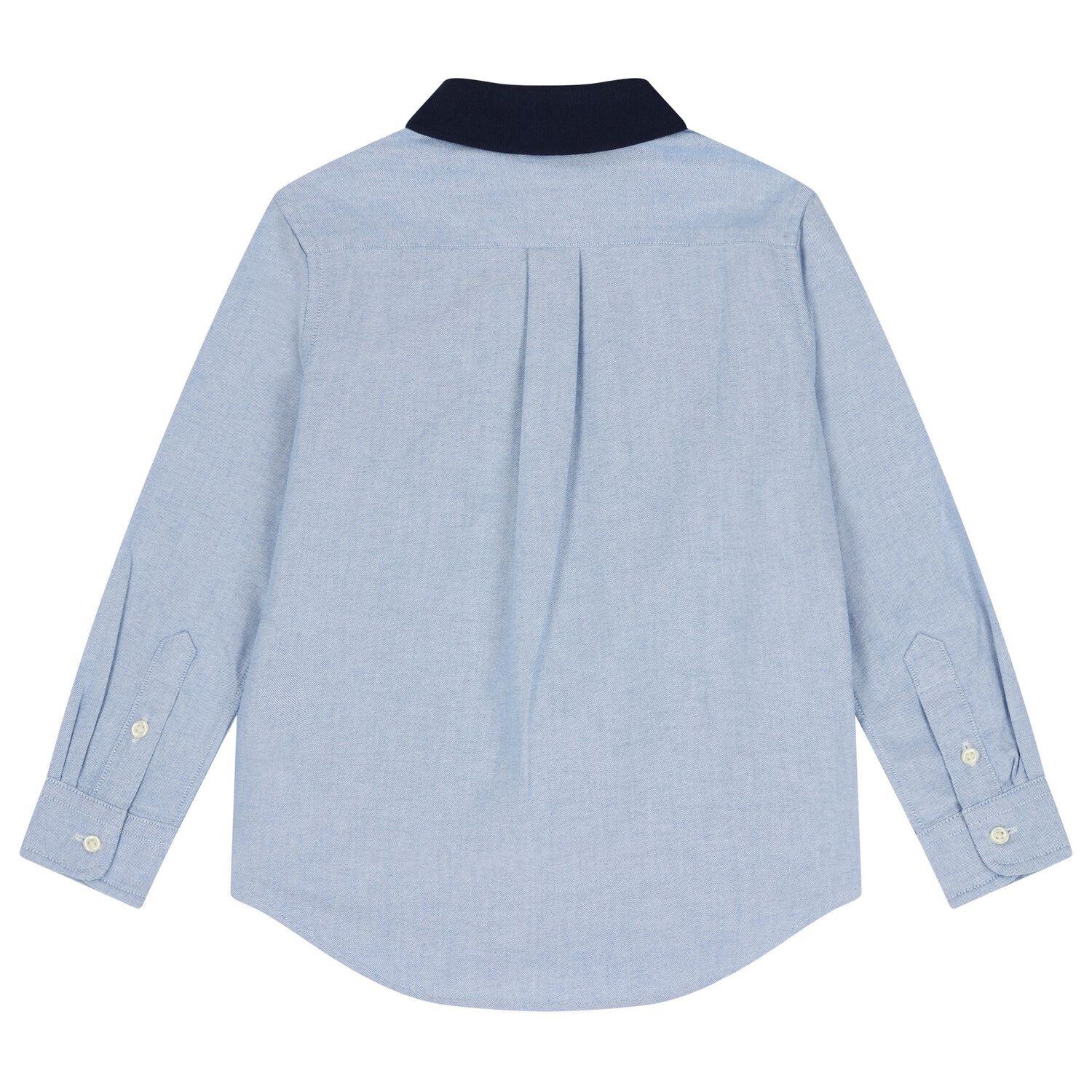 Boys Blue Polo Bear Denim Shirt, 1, hi-res