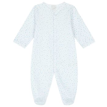 White & Blue Stars Babygrow