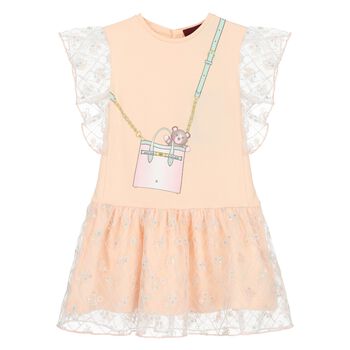 Younger Girls Pink Bag Dress