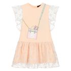 Younger Girls Pink Bag Dress, 1, hi-res