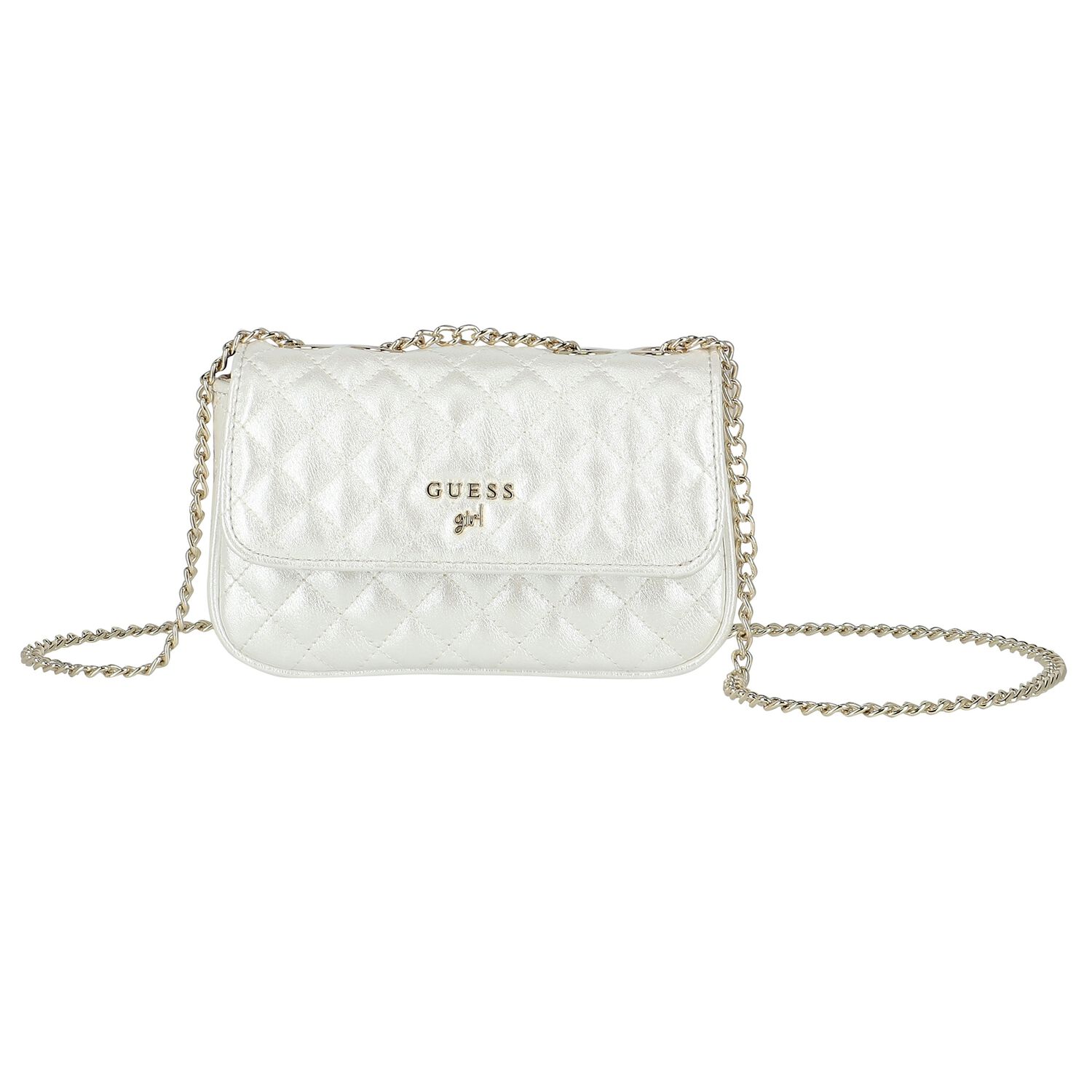Girls White Logo Bag, 1, hi-res