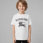 Boys White EKD Logo T-Shirt, 1, hi-res