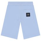 Boys Blue Logo Shorts, 1, hi-res