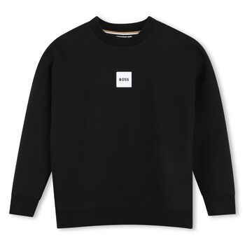 Boys Black Logo Sweatshirt
