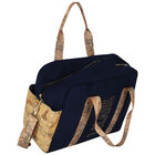 Navy Blue & Beige Logo Baby Changing Bag, 1, hi-res