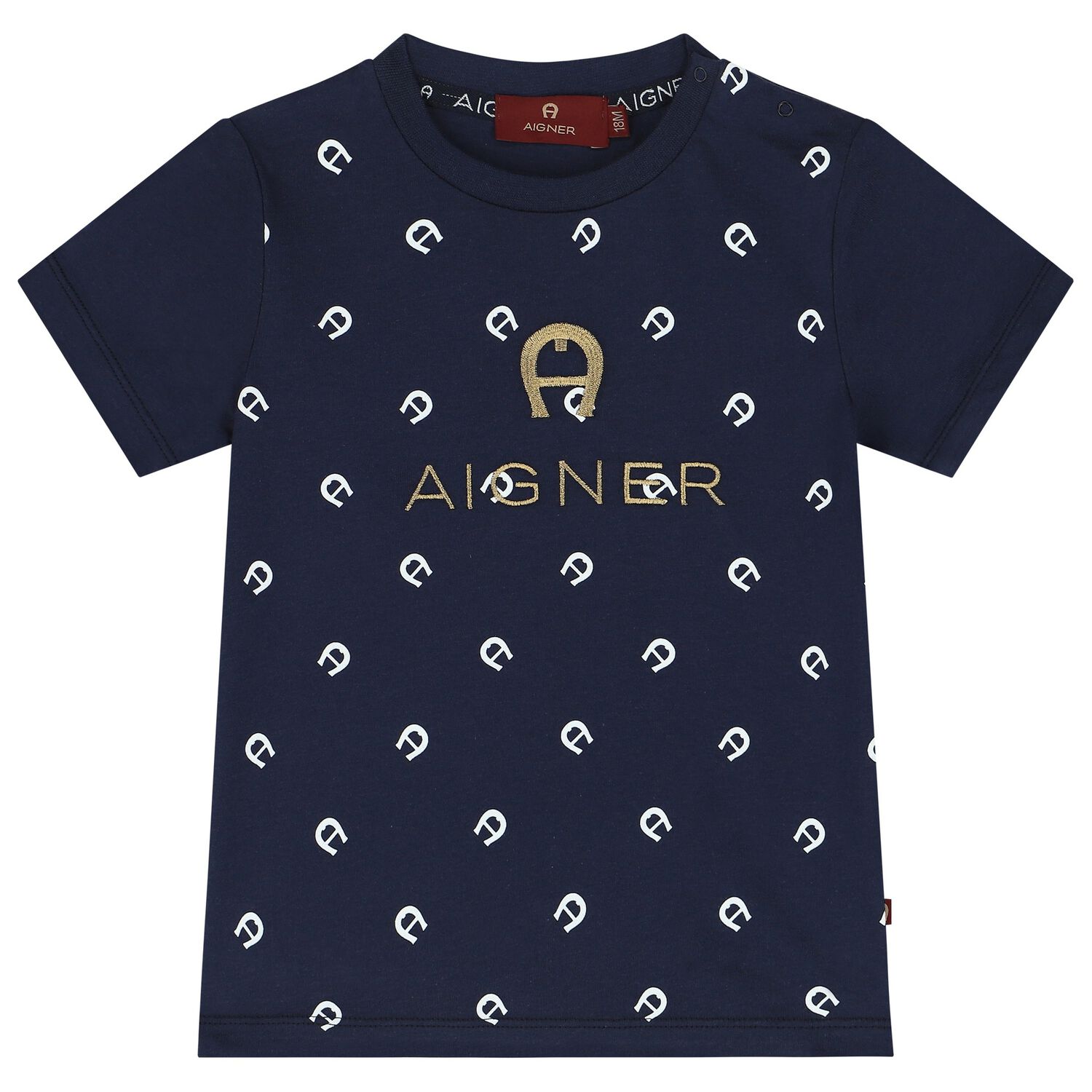 Younger Boys Navy Logo T-Shirt, 1, hi-res image number null
