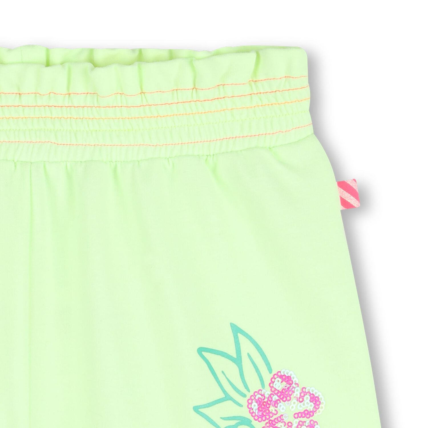 Girls Green Floral Shorts, 1, hi-res