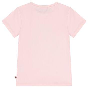 Girls Pink Butterflies Logo T-Shirt