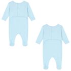 Baby Boys Blue Logo Babygrow ( 2-Pack ), 1, hi-res