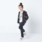 Girls Dark Grey Logo Joggers, 1, hi-res