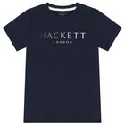 Boys Navy Blue Logo T-Shirt, 3, hi-res