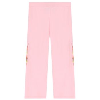 Girls Pink Logo Trousers