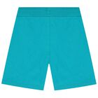 Boys Blue Shark Shorts, 1, hi-res