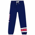 Girls Blue Logo Joggers, 1, hi-res