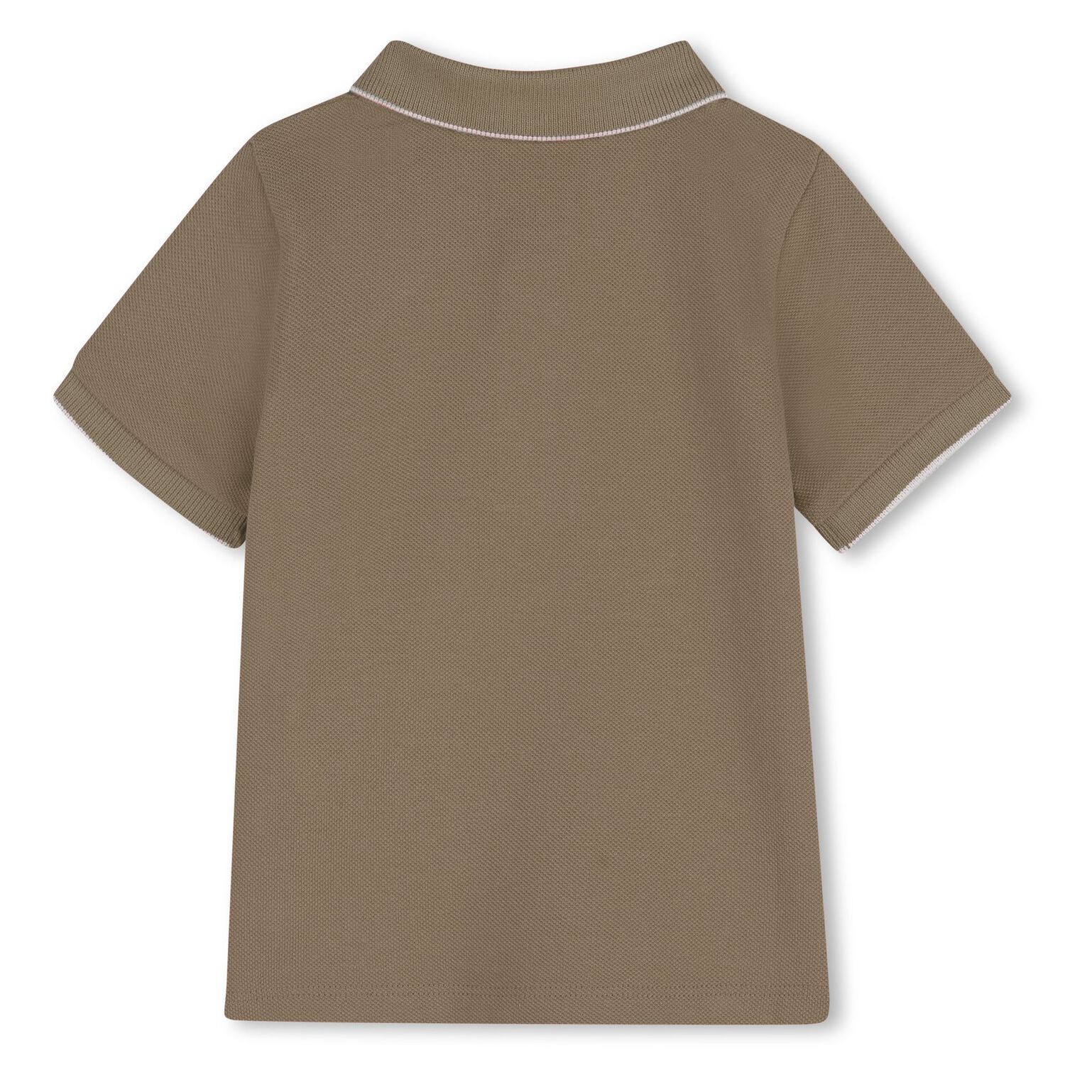 Younger Boys Taupe Logo Polo Shirt, 3, hi-res