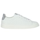 Girls White Logo Trainers, 1, hi-res