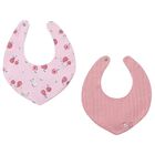 Baby Girls Pink Bibs ( 2-Pack ), 1, hi-res
