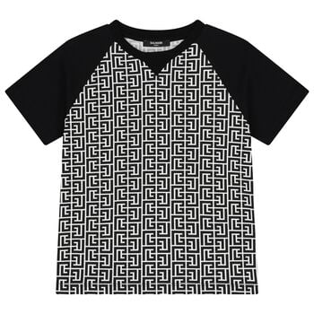 Boys Black & White T-Shirt