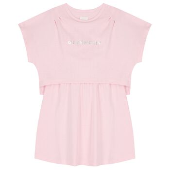 Girls Pink Logo Dress